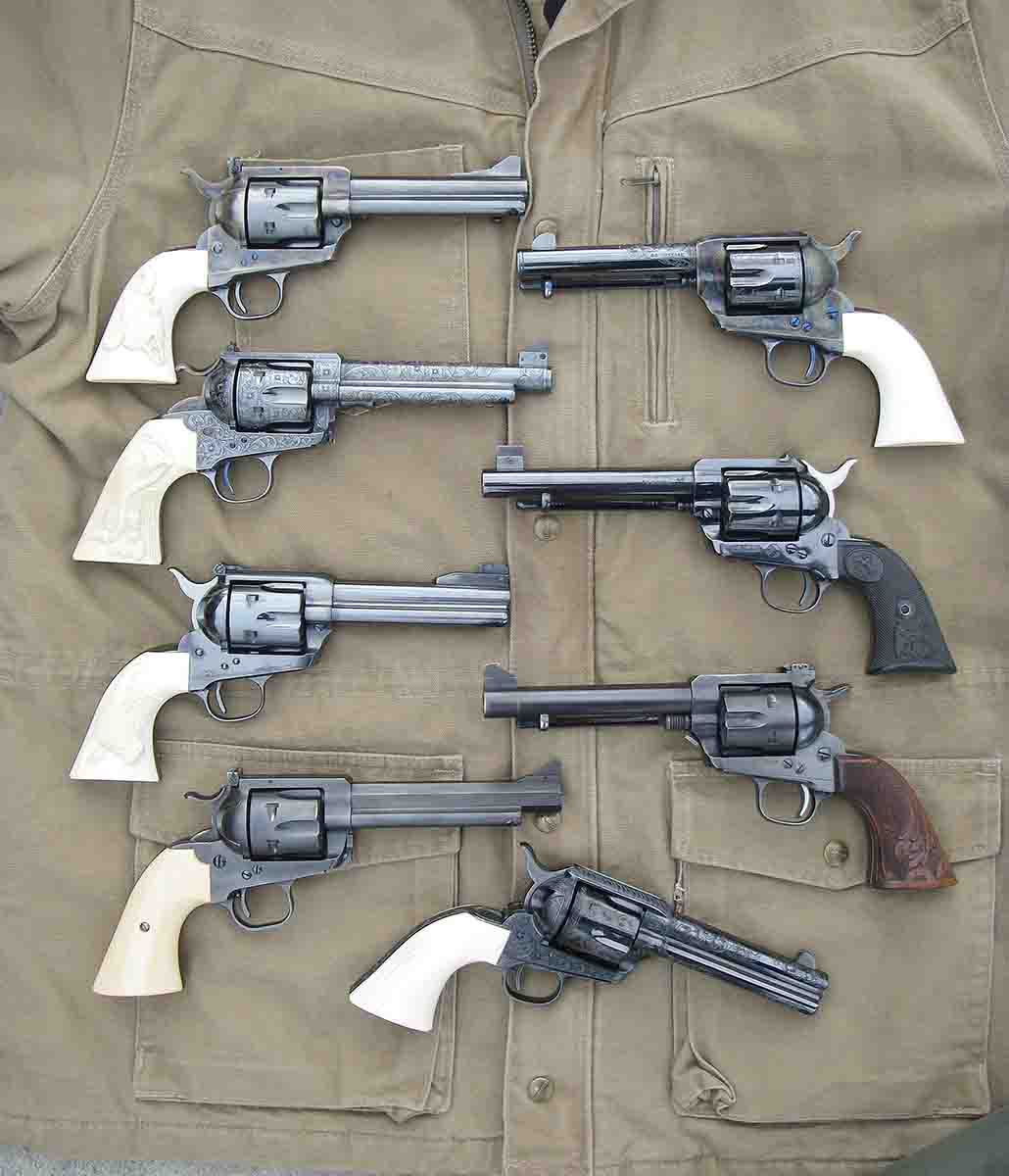 Aceste șase pistoale .44 Special cu o singură acțiune includ (1) un Colt New Frontier SAA personalizat, (2) Keith No. 5 de Bowen Classic Arms, (3) un USFA personalizat cu lunete reglabile Smith Wesson, (4) un Ruger Blackhawk Flattop No. 5 de Clements Custom Guns, (5) un USFA PreWar SAA gravat din fabrică, (6) un Colt Flattop Target pattern personalizat Colt Flattop, (7) un Keith Long Range Colt original și (8) un USFA SAA gravat din fabrică.