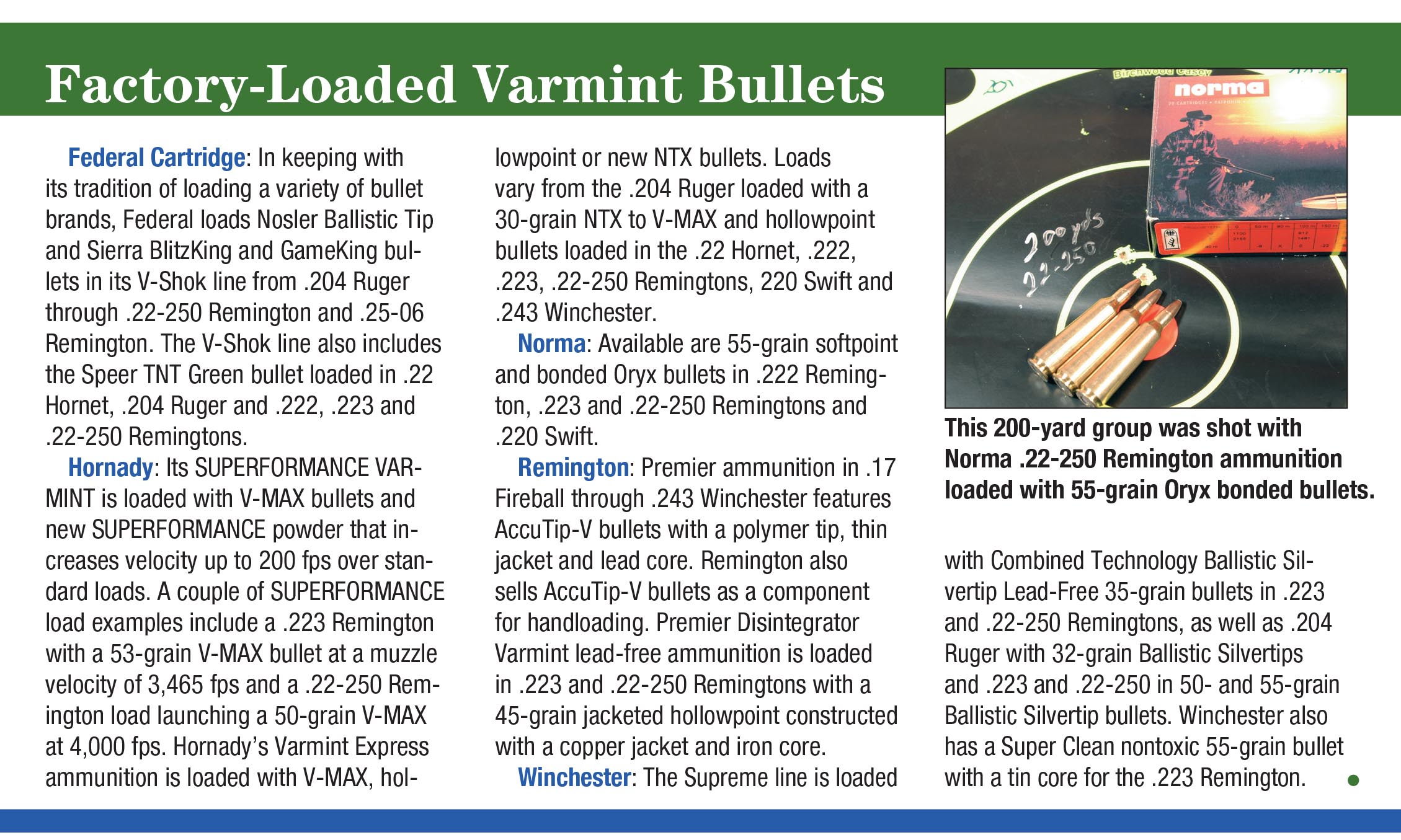 Varmint Bullets (2011) | Handloader Magazine